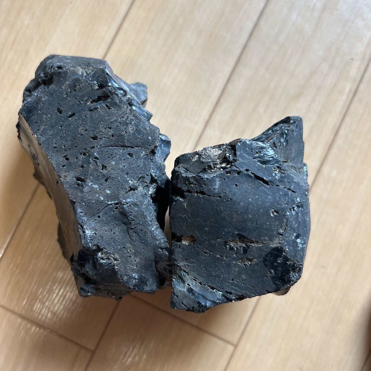 1530g 国産オブシディアン 黒曜石 佐賀県 石核 縄文 アクアリウム 