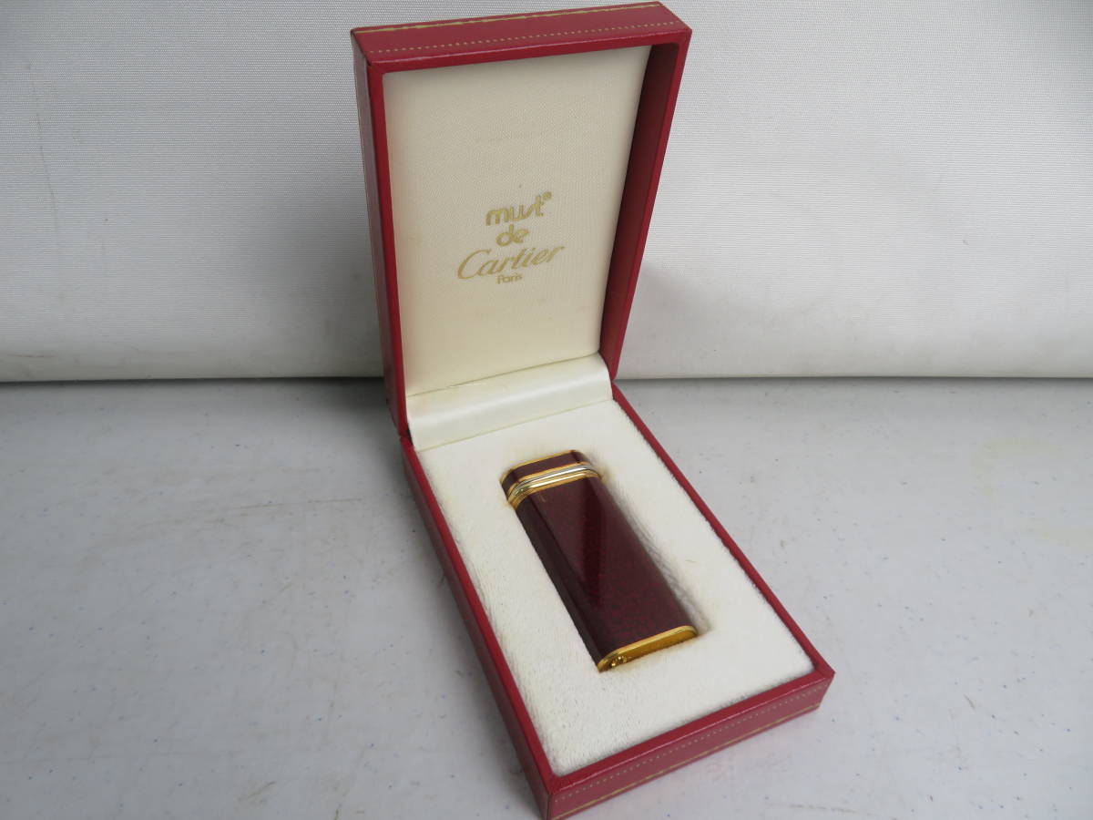 驚きの破格値，セール BK44 Cartier カルティエ トリニティ ガスライター ローラー式 ボルドー&times;ゴールド ケース付き(カルティエ)｜売買されたオークション情報、yahooの商品情報をアーカイブ公開 - オークファン カルティエ