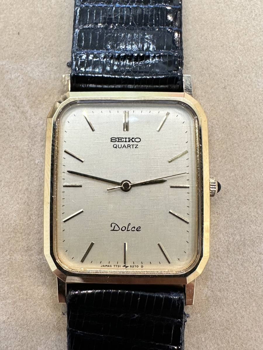 ☆【売り切り/美品】稼動 SEIKO セイコー 7731-5240 Dolce ドルチェ QZ
