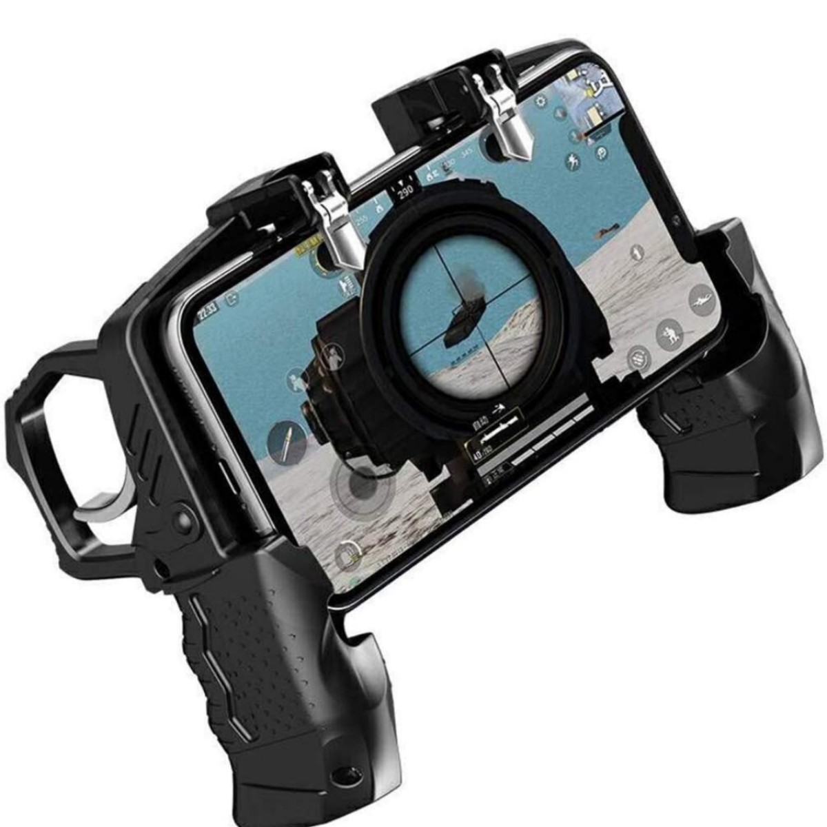 【引金式】スマホゲーム用 ゲームコントローラー 伸縮式 ゲームパッド 高速射撃ボタン クリック感 エイムアシスト iPhone Android 等対応_1