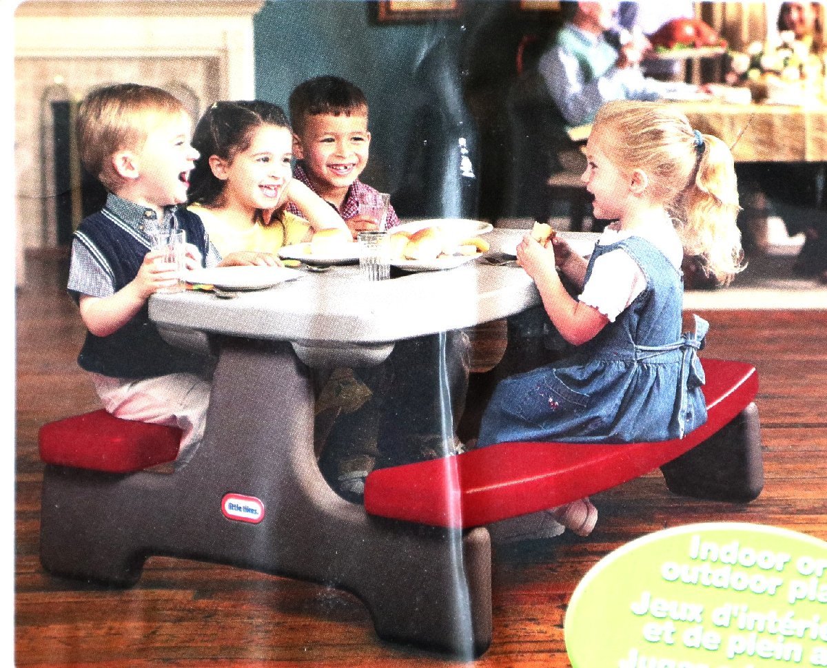 ○未使用Little Tikes リトルタイクス　折りたたみピクニックテーブル　ＵＳＡ製 古道具のgplus広島　D　2306ｋ