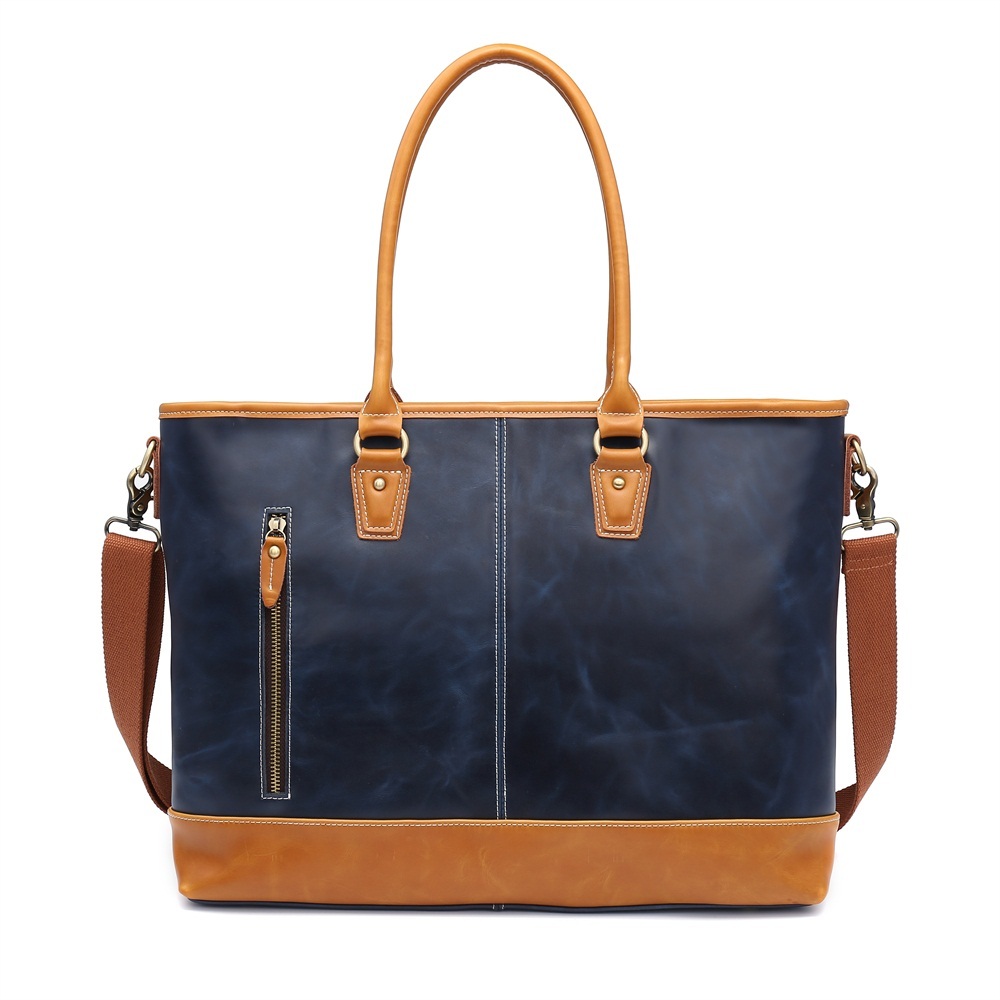 D11新品　大容量　ビジネスバッグ トートバッグ　メンズ　A4　ショルダー　牛革 レザー　2way バラック＋キャンメル