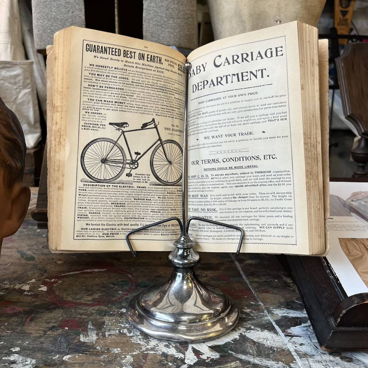 定番，セール antique ブックスタンド スタンド ディスプレイ店舗什器 vintage ブロカント 古道具 アンティーク ヴィンテージ US 古着 植物(店舗什器)｜売買されたオークション情報、yahooの商品情報をアーカイ 店舗什器