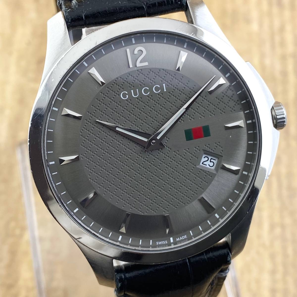 GUCCI グッチ Gタイムレス 126.3 シェリーライン メンズ 動作品