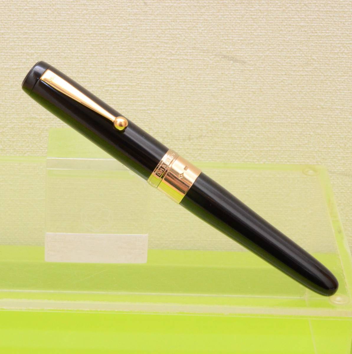 最太軸! 仙台大橋堂 分厚い18金無垢リング 手作り万年筆 漆塗 