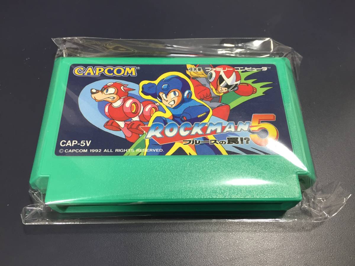□美品□ファミコン(FC)□ロックマン5 ブルースの罠!?□作動確認・端子 