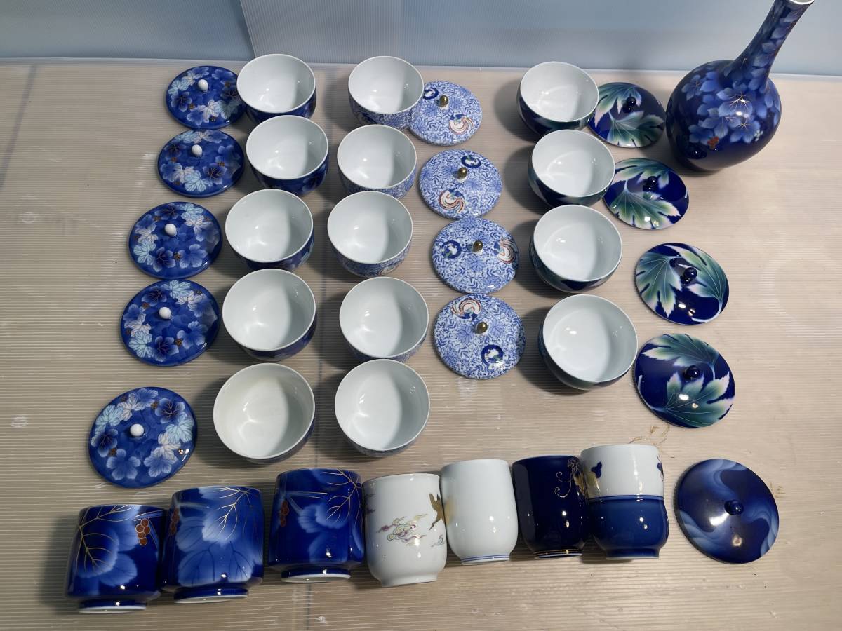 □深川製磁 まとめ77点 大量 茶器 和食器 中皿 夫婦 金彩 鉢 紅葉