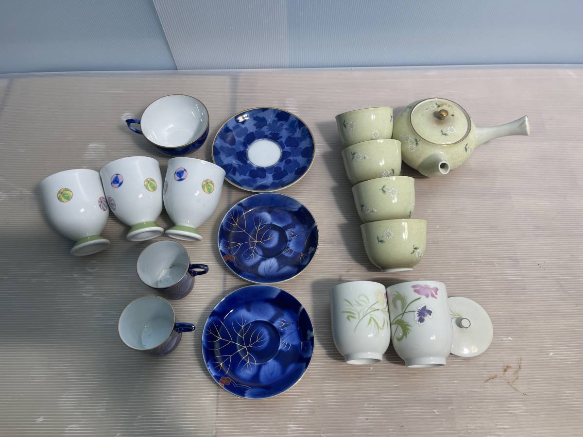 □深川製磁 まとめ77点 大量 茶器 和食器 中皿 夫婦 金彩 鉢 紅葉
