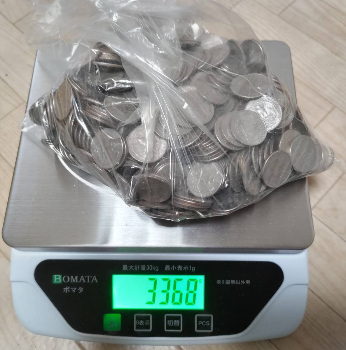 アメリカ ドル 25セント硬貨 クオーター 600枚 おまとめ 計150ドル 3368g 海外 外貨