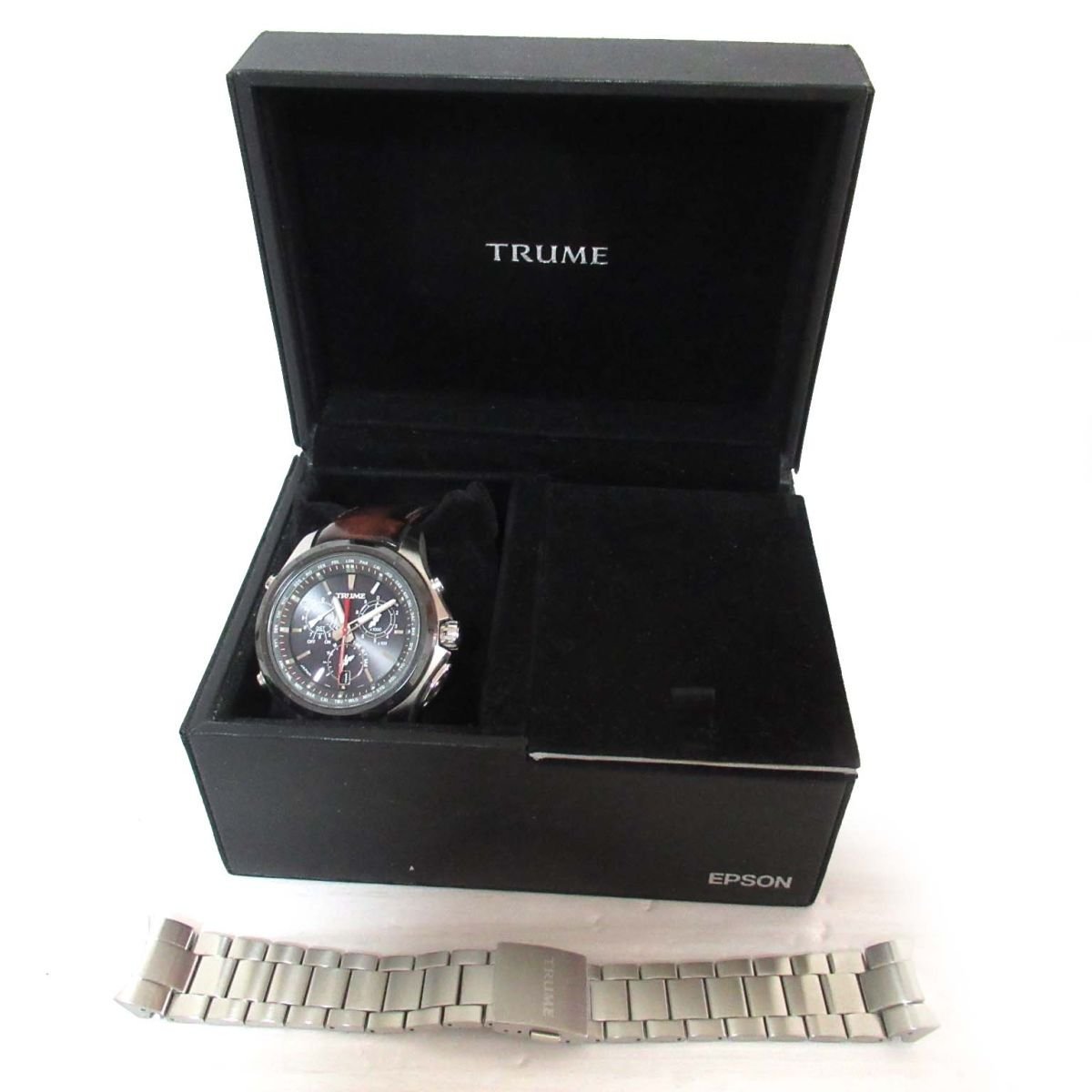ジャンク品 美品 EPSON エプソン TRUME トゥルーム GPS クロノグラフ 