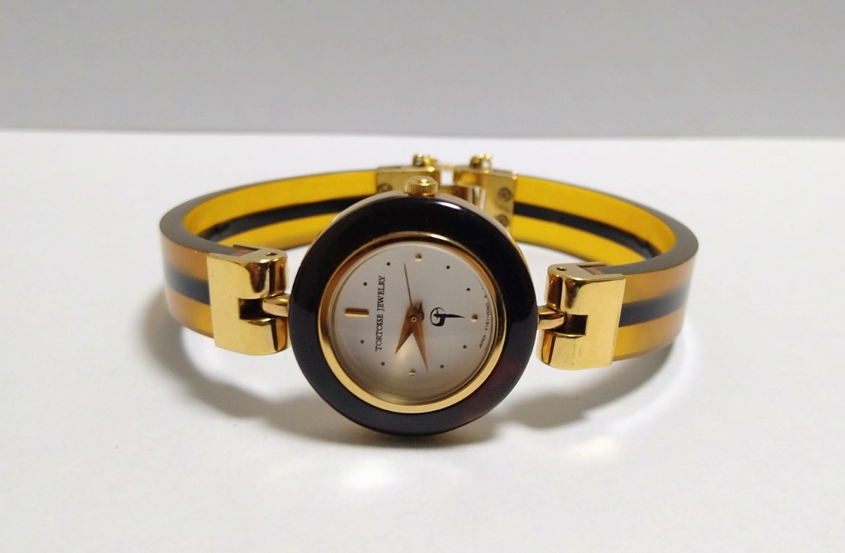 ββ 　本鼈甲　鼈甲　 レディース腕時計　ββ　鼈甲　べっ甲　腕時計　