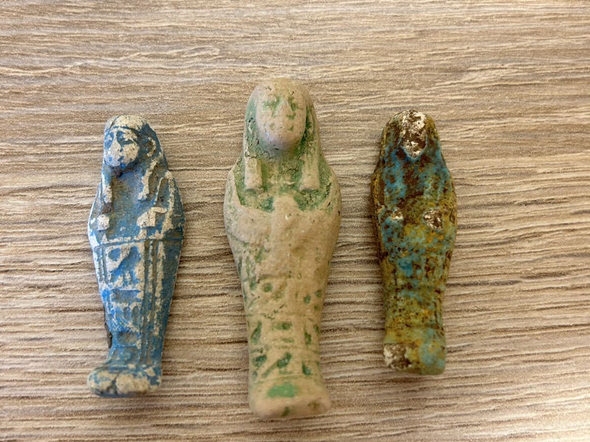 うっ！ウシャブティ三兄弟？】古代エジプト ウシャブティ像