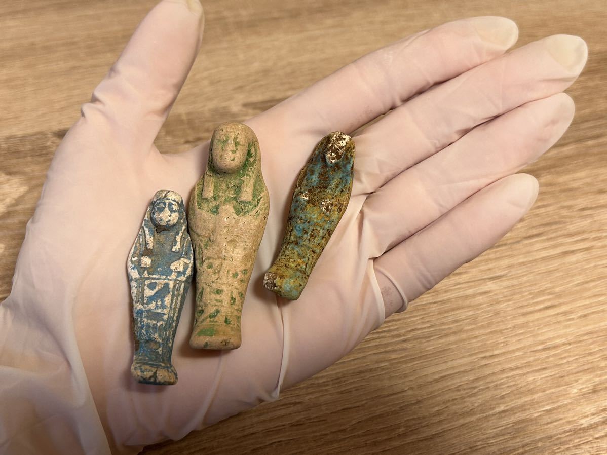 うっ！ウシャブティ三兄弟？】古代エジプト ウシャブティ像