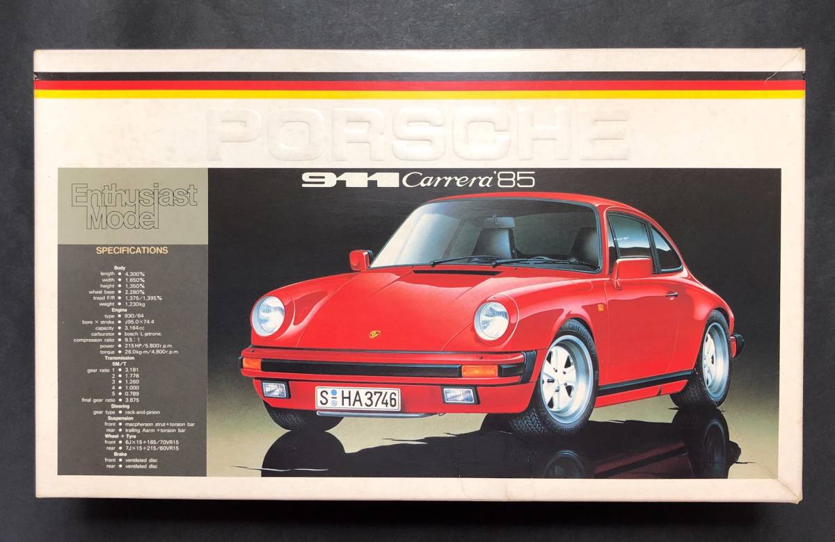 ポルシェ 911 カレラ '85 1/24 フジミ模型株式会社製 中古絶版模型堂 フジミ 1/24 ポルシェ911カレラ'85 エンスージアスト