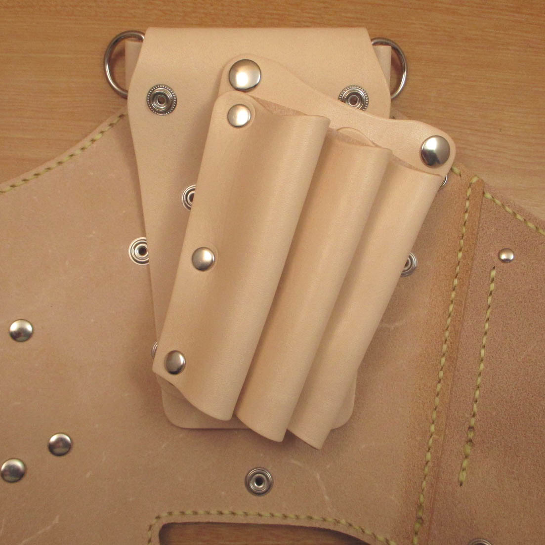 ☆特別価格☆ ヌメ革ナチュラル 6丁差し シザーケース SCY-158