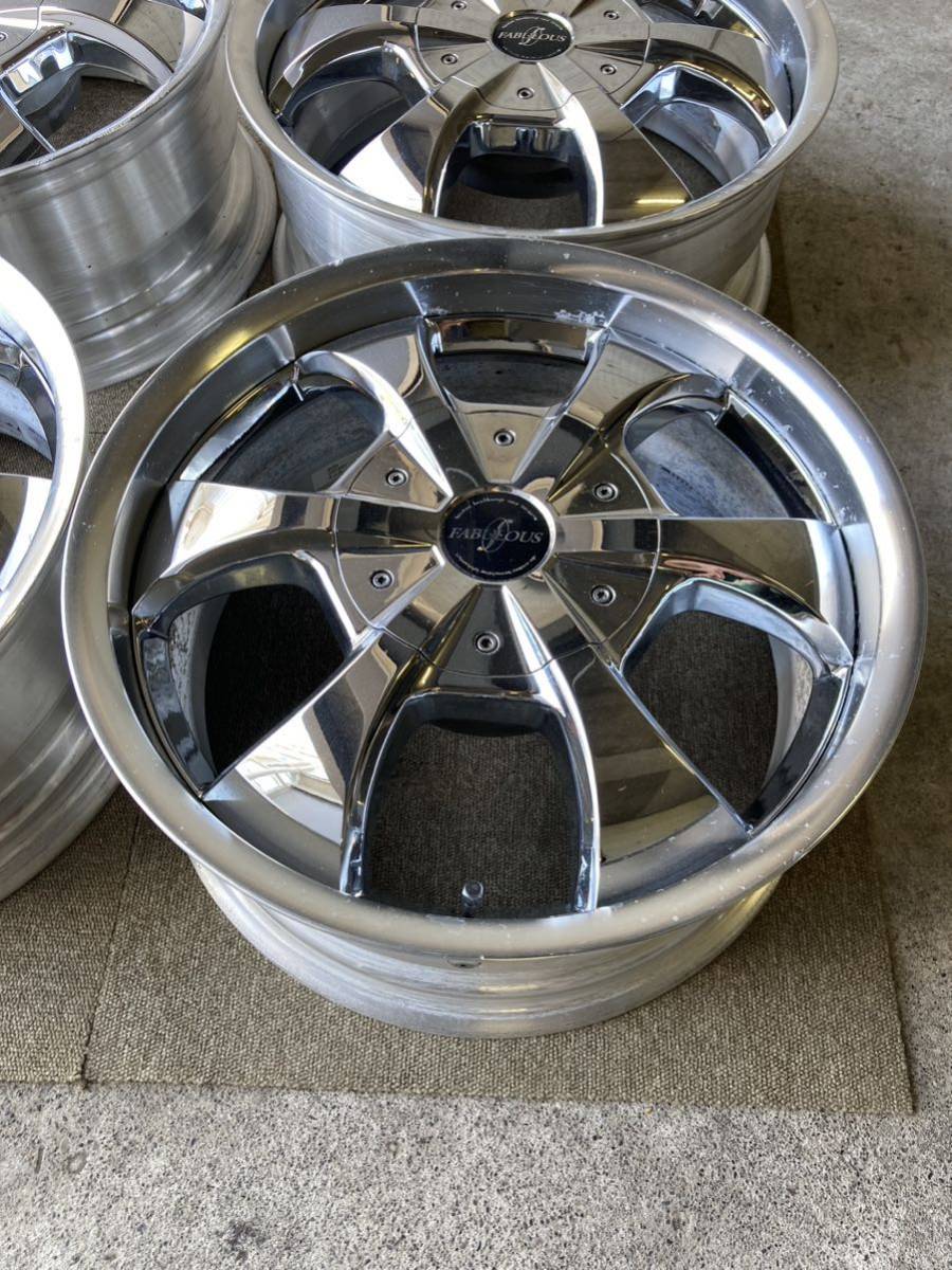 メッキ ファブレス 17インチ アルミホイール 7.5J 6穴 +22 139.7 札幌 