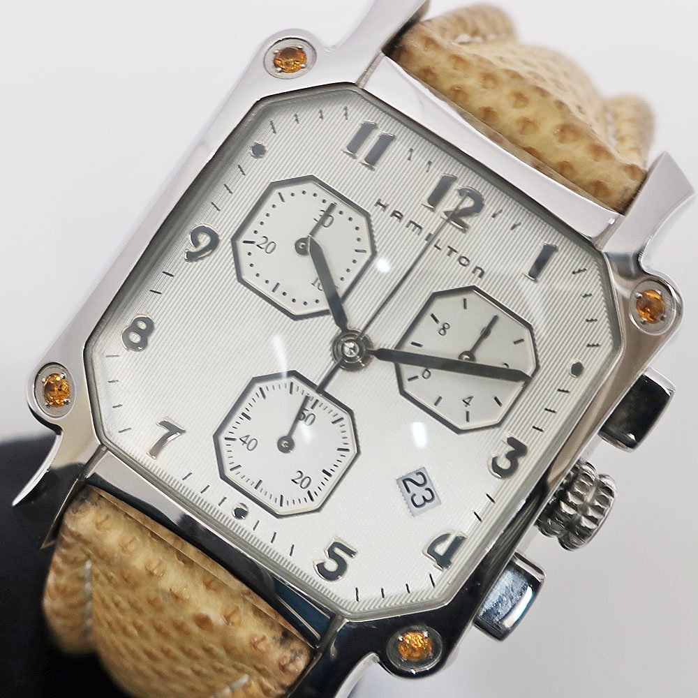 栄】【1円】訳アリ HAMILTON ハミルトン ロイド クロノグラフ H194520 