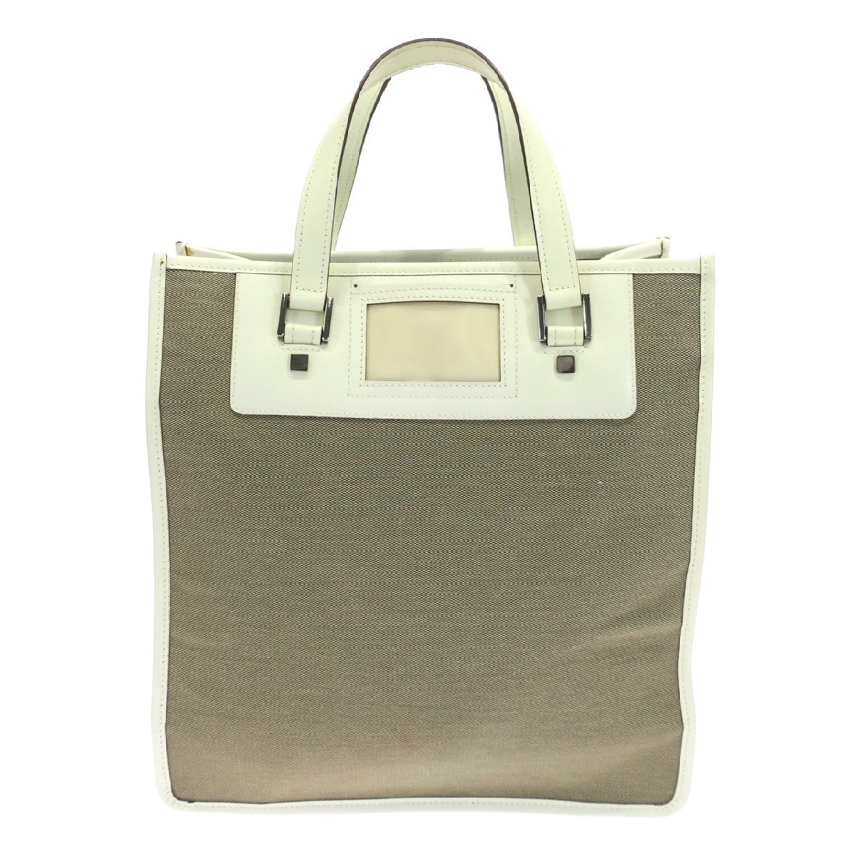 1円スタート GUCCI グッチ キャンバス トートバッグ 019.0346 プレート 