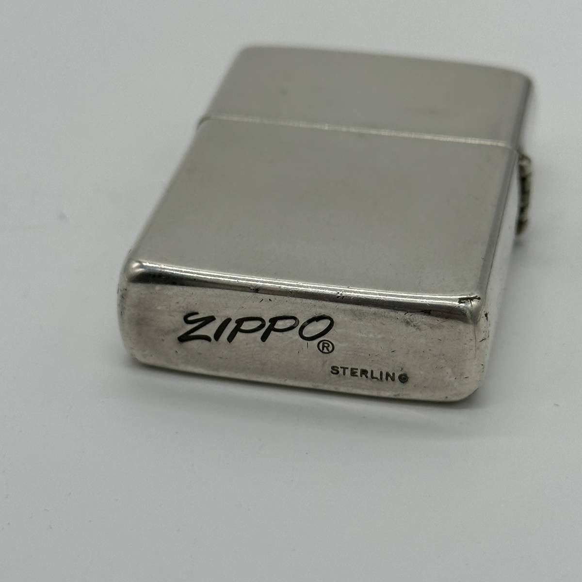 ZIPPO:ジッポー sterling/スターリングシルバー 旧斜字ロゴ STERLING