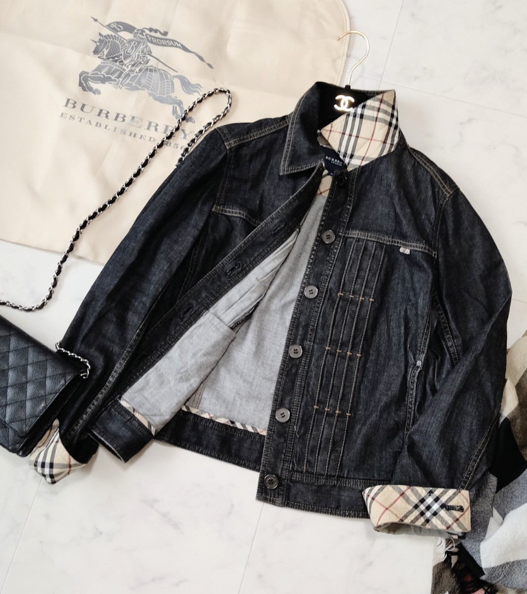大きいサイズ 美品 BURBERRY LONDON バーバリーロンドン デニム