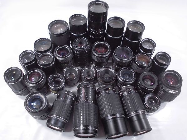 ★ペンタックス 純正MFレンズなど★PENTAX-M/A/Super-TAKUMAR/Tokina/SIGMA/ 等 計:30台まとめ【ジャンク品】27899