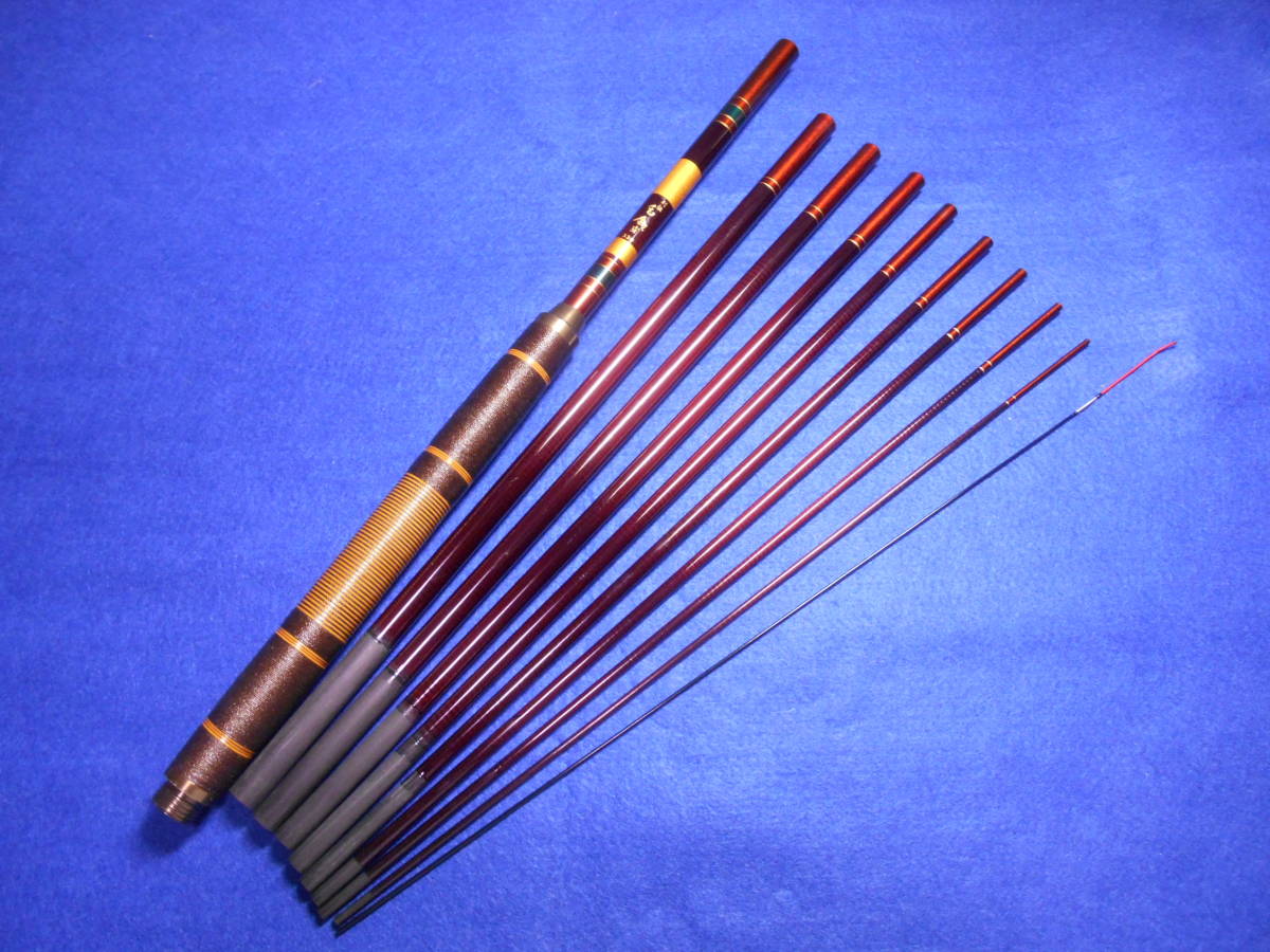 良品 テンカラ竿　小継　別誂 毛鉤　回転トップ　カーボン　オリム　日本製　　★本流渓流支流毛針アマゴヤマメハエヤマベ和竿調テンカラ★