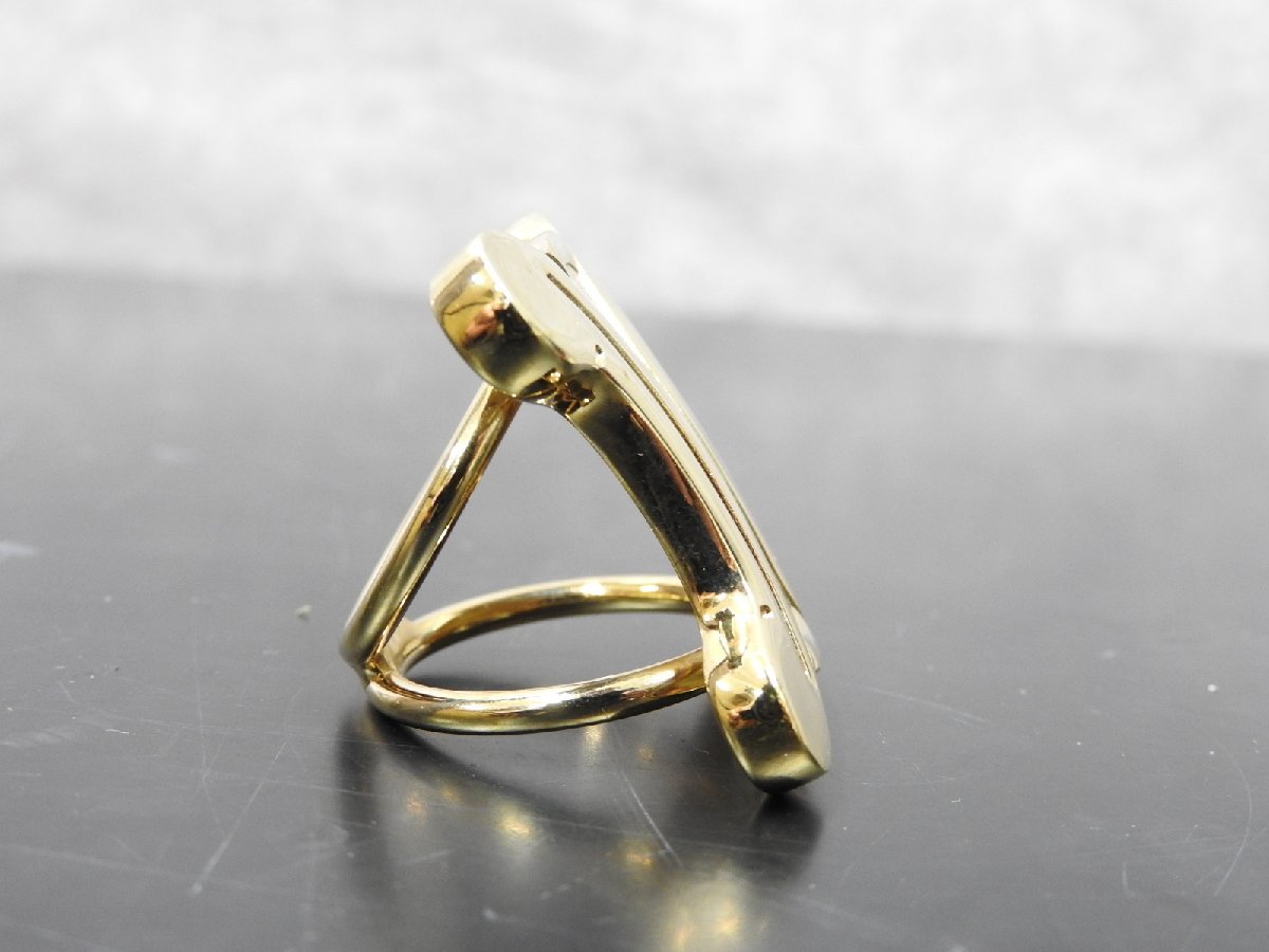 中古CELINE セリーヌ GP ロゴ サークル スカーフリング 〇【神殿店