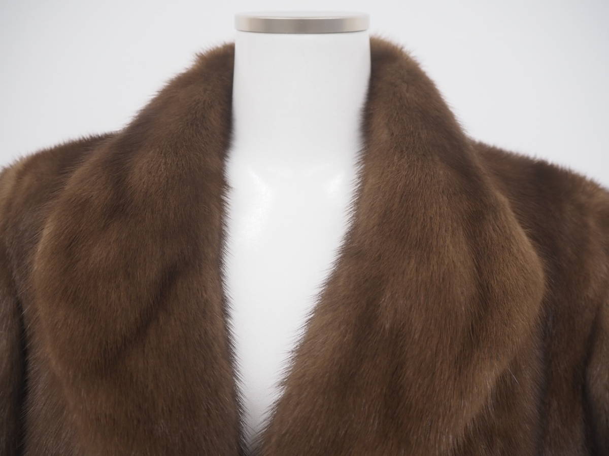 レディース デミバフミンクコート Demi Buff Mink Real Fur