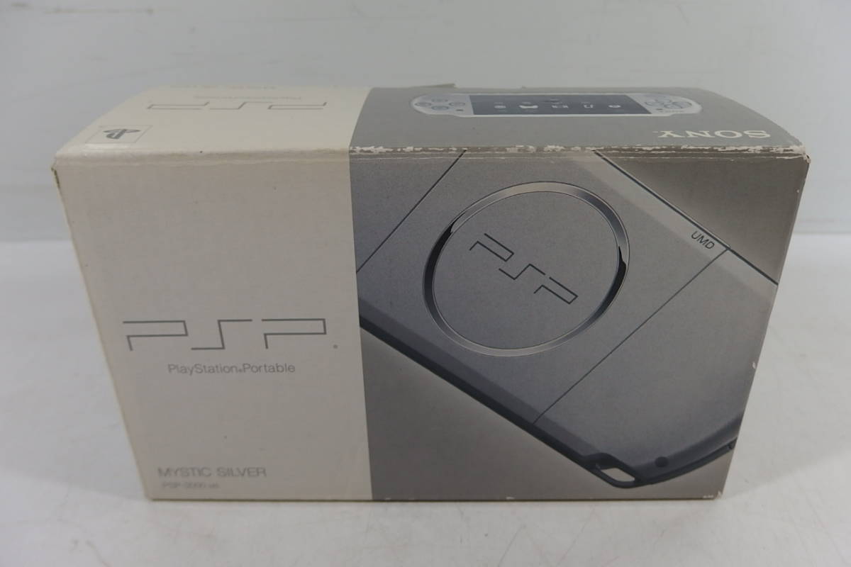 ◆美品 SONY PSP プレイステーション・ポータブル PSP-3000 ミスティック・シルバー 本体