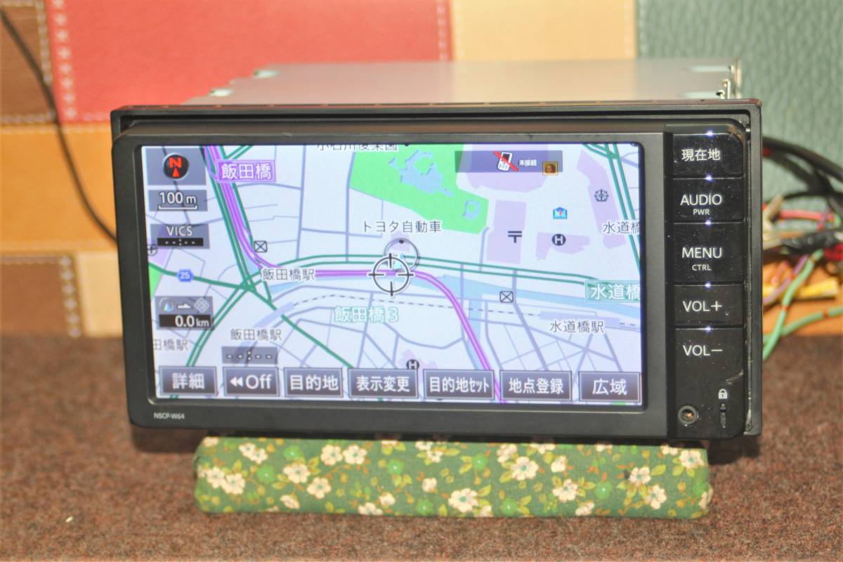 Bluetoothオーディオ＆ハンズフリー対応★トヨタ純正 ワイドSDナビ NSCP-W64 ワンセグTV内蔵 フィルム新品付★動作良好