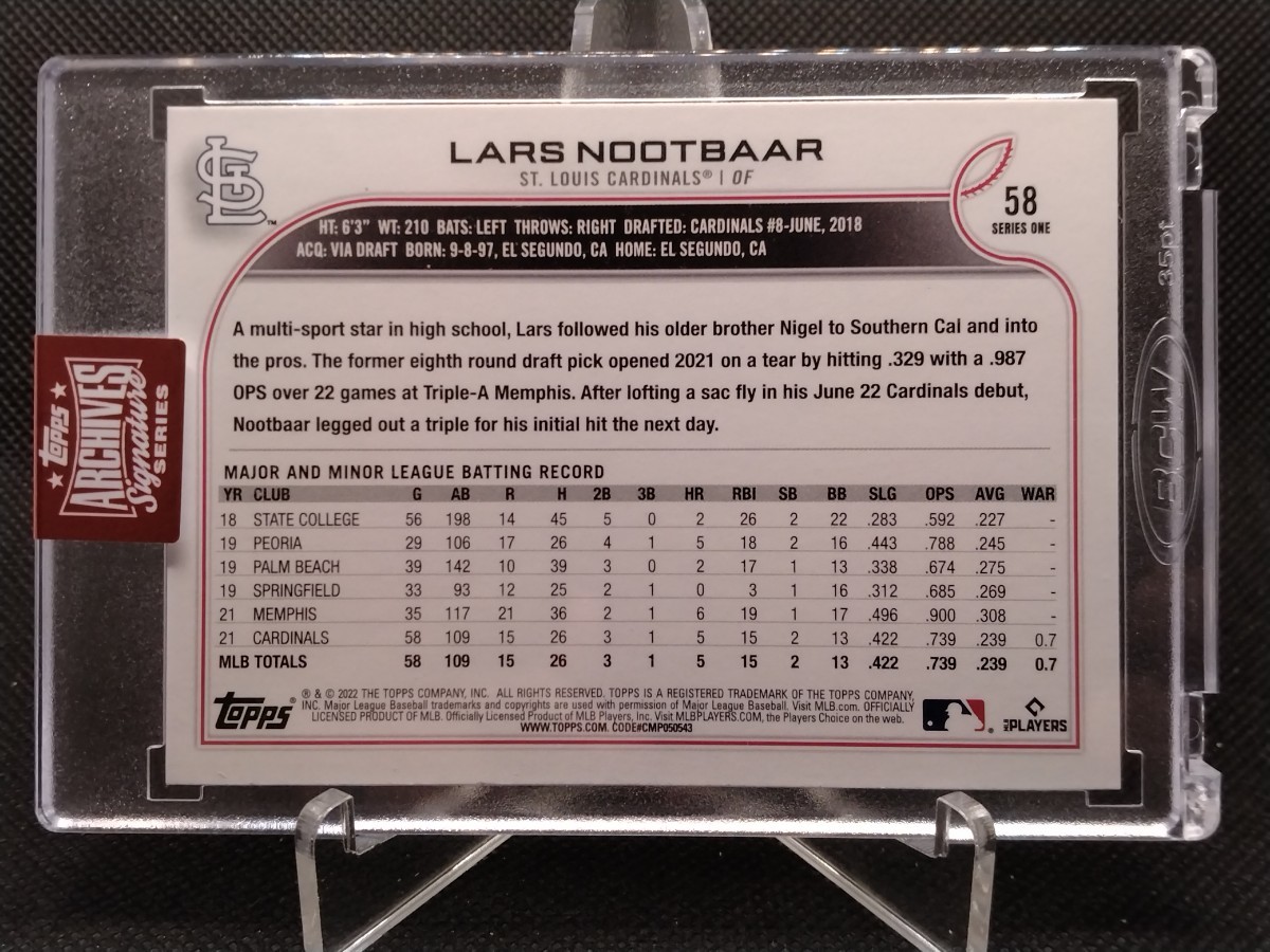 45枚限定 ヌートバー 直筆サイン 【2023 TOPPS ARCHIVES SIGNATURE