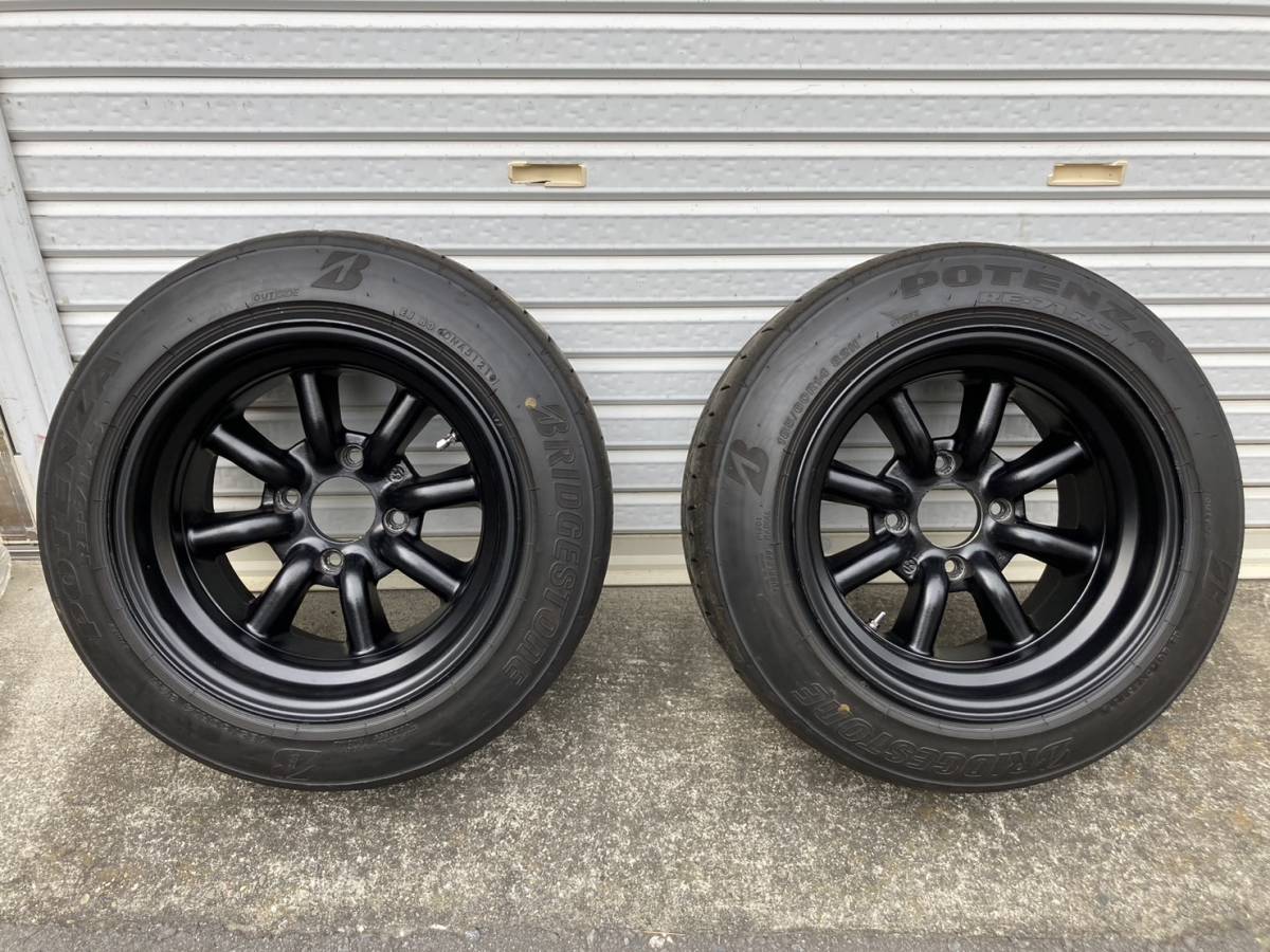 美品 RSワタナベ Rタイプ 14インチ 深リム 8.5 J オフセット ー13 
