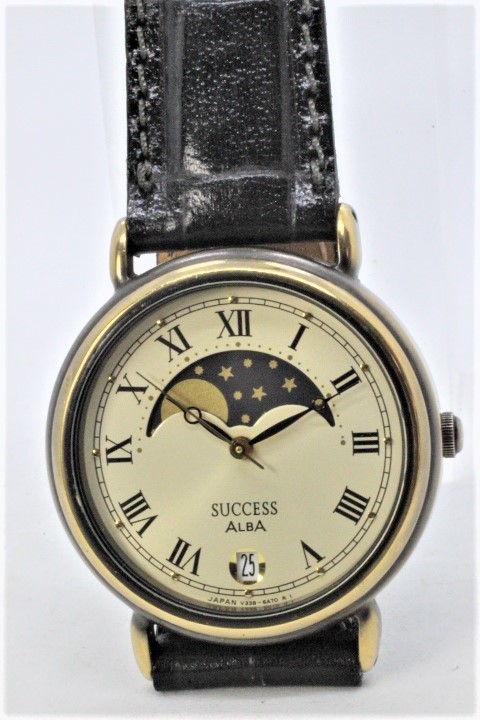 SEIKO】ALBA SUCCESS V338-6A70 QUARTZ BASE METAL BEZEL STAINLEES