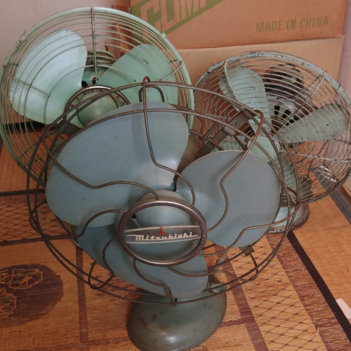ナショナル 三菱 松下 ミツビシ 扇風機3台セット 昭和レトロ レトロ