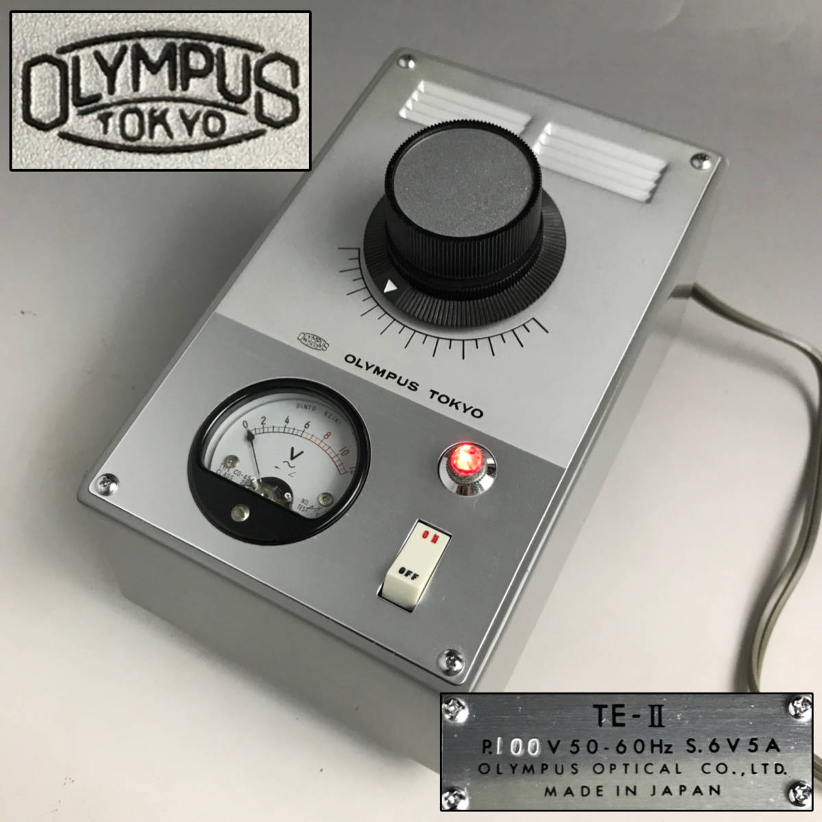 FI20/72 美品 OLYMPUS 顕微鏡用 変圧器 TE-II 通電確認済み オリンパス 