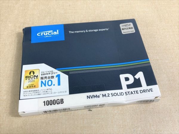 ◆EI61 ●未開封● クルーシャル 1000GB NVMe P1 M.2 SOLID STATE DRIVE　crucial　SSD◆N
