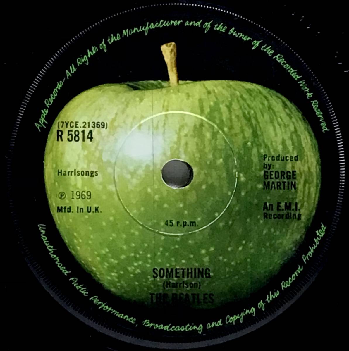 英7】 THE BEATLES / SOMETHING / COME TOGETHER / 1969 UK盤 APPLE 7