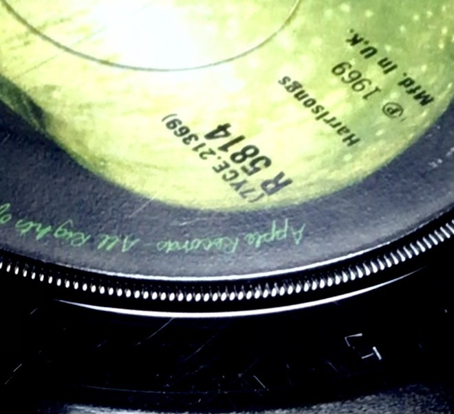 英7】 THE BEATLES / SOMETHING / COME TOGETHER / 1969 UK盤 APPLE 7
