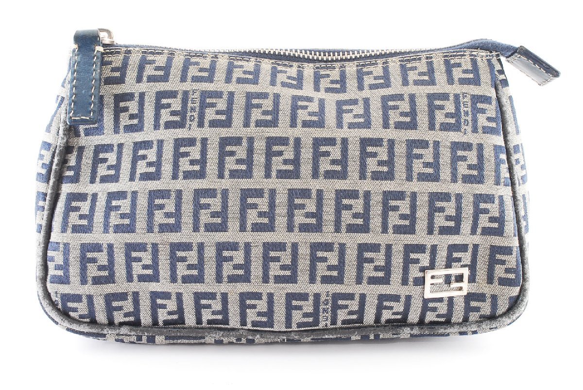 フェンディ ズッカ キャンバス ハンドポーチ ヴィンテージ FENDI