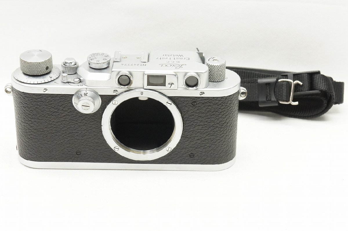 【アルプスカメラ】LEICA ライカ IIIa ボディ レンジファインダーフィルムカメラ ストラップ付 230528w