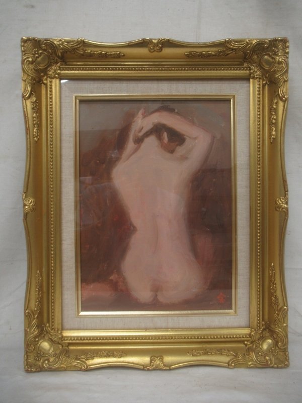 E0031 全和鳳 「裸婦」 油彩 F4 額装 韓国美術(人物画)｜売買された