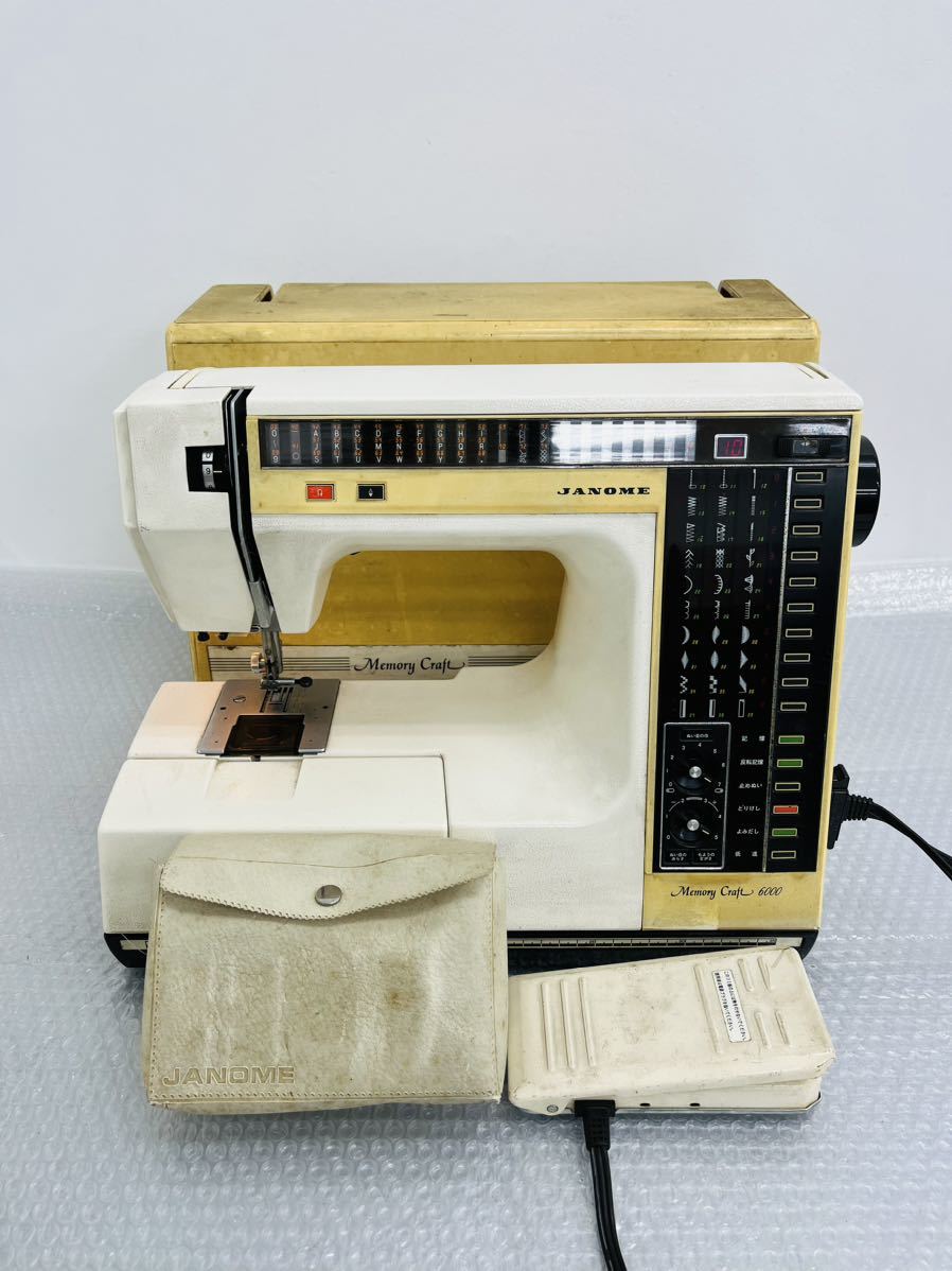 I♪ 通電確認 JANOME 蛇の目 ジャノメ ミシン Memory Craft 6000 メモリークラフト ハンドクラフト 裁縫 手芸 中古
