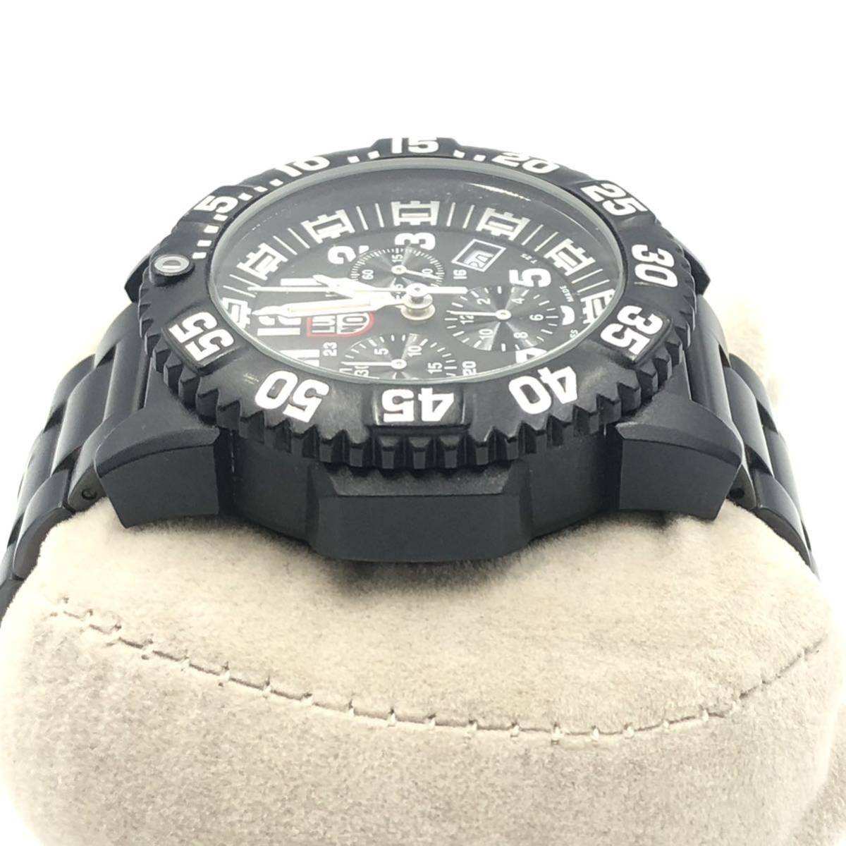 7.4YK-F13☆LUMINOX 腕時計☆ルミノックス/3080/クロノグラフ/ブラック 