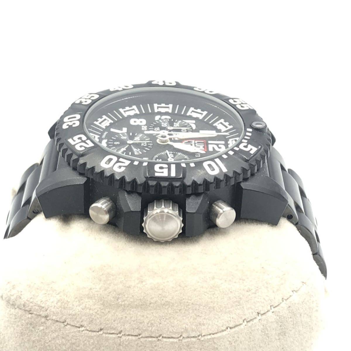 7.4YK-F13☆LUMINOX 腕時計☆ルミノックス/3080/クロノグラフ/ブラック 