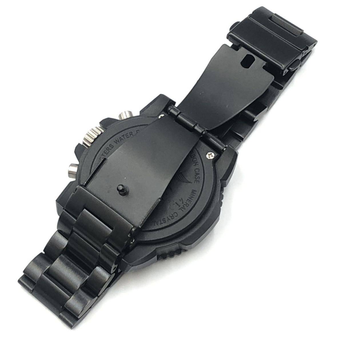 7.4YK-F13☆LUMINOX 腕時計☆ルミノックス/3080/クロノグラフ/ブラック 