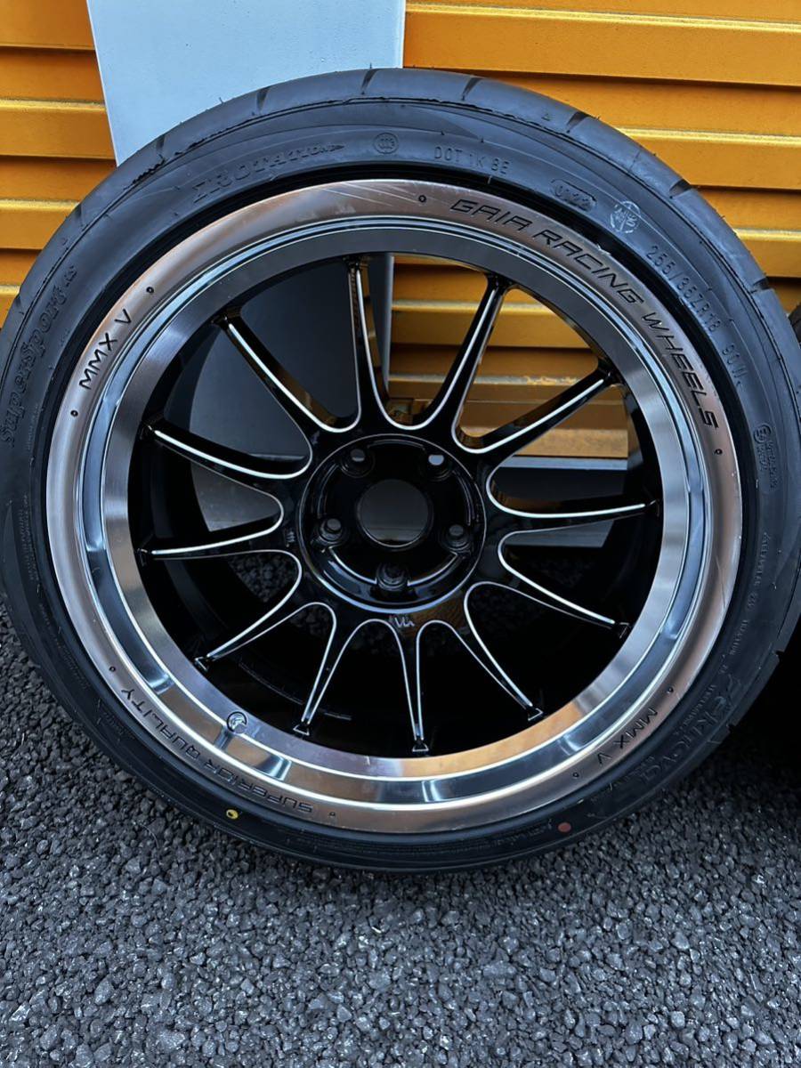 GAIA Racing wheels 18インチ 9.5J+12 114.3 2本のみ ホイールのみ 