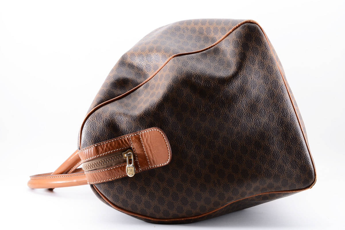 1円 CELINE ヴィンテージ セリーヌ マカダム PVC レザー ラージ