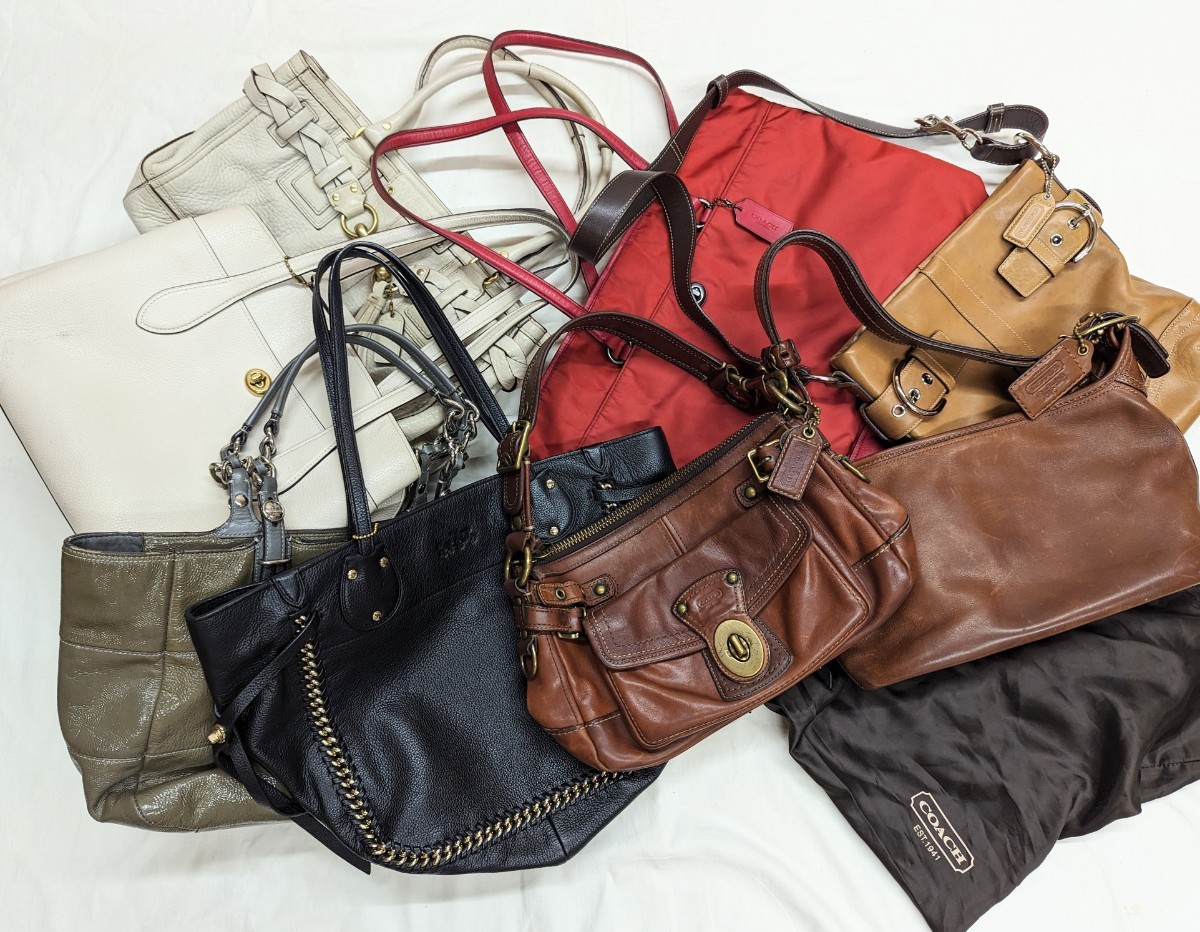 1円〜 大量 まとめ売り COACH レディース バッグ ショルダーバッグ トートバッグ コーチバッグ コーチ ブランドバッグレザー 美品多数あり
