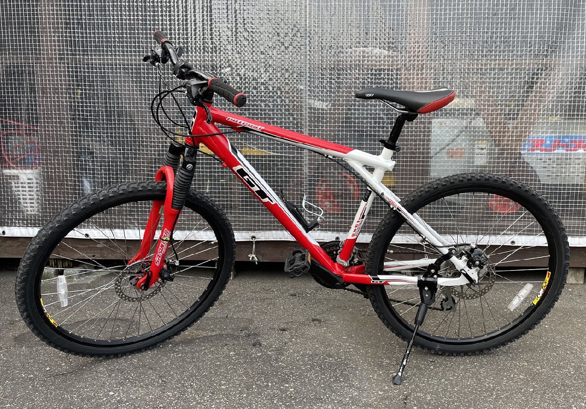 GT MTB 2010 OUTPOST レッド/ホワイト 480mm ディスクブレーキ仕様 24 