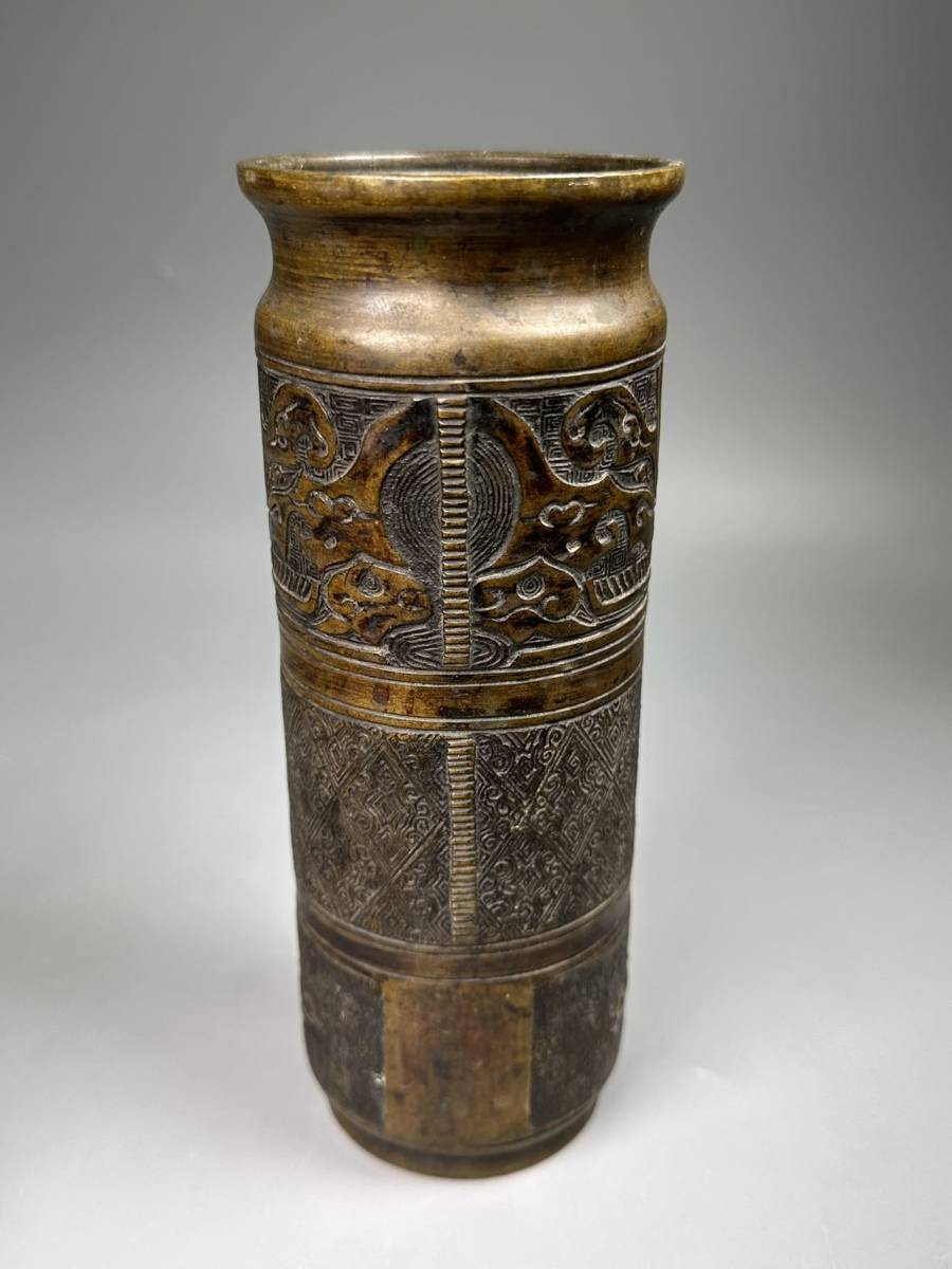 中国古玩　蕪型瓶　瑠璃釉蜥蜴装飾　古美術　骨董　　アンティーク 中国古玩 蕪型瓶 瑠璃釉蜥蜴装飾 古美術 骨董 アンティーク 中国古玩